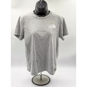 The North Face Womens Gray Short Sleeve T-Shirt Graphic Tee Medium M